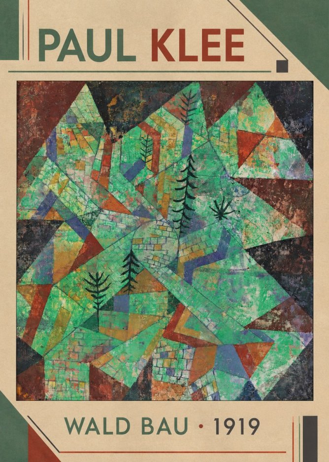 Paul Klee Wald Bau No1 - Poster