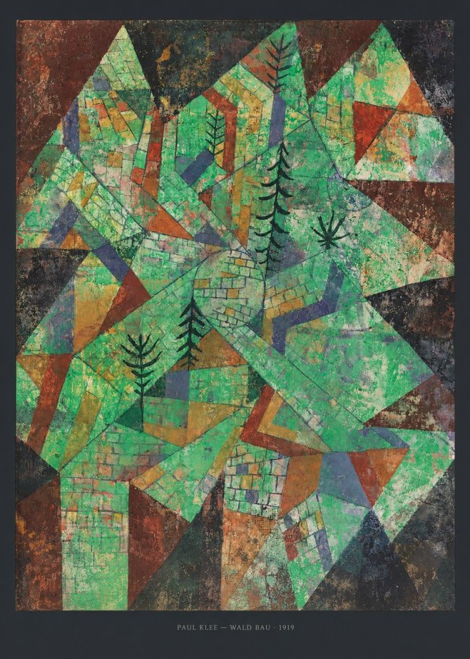 Paul Klee Wald Bau No6 - Poster