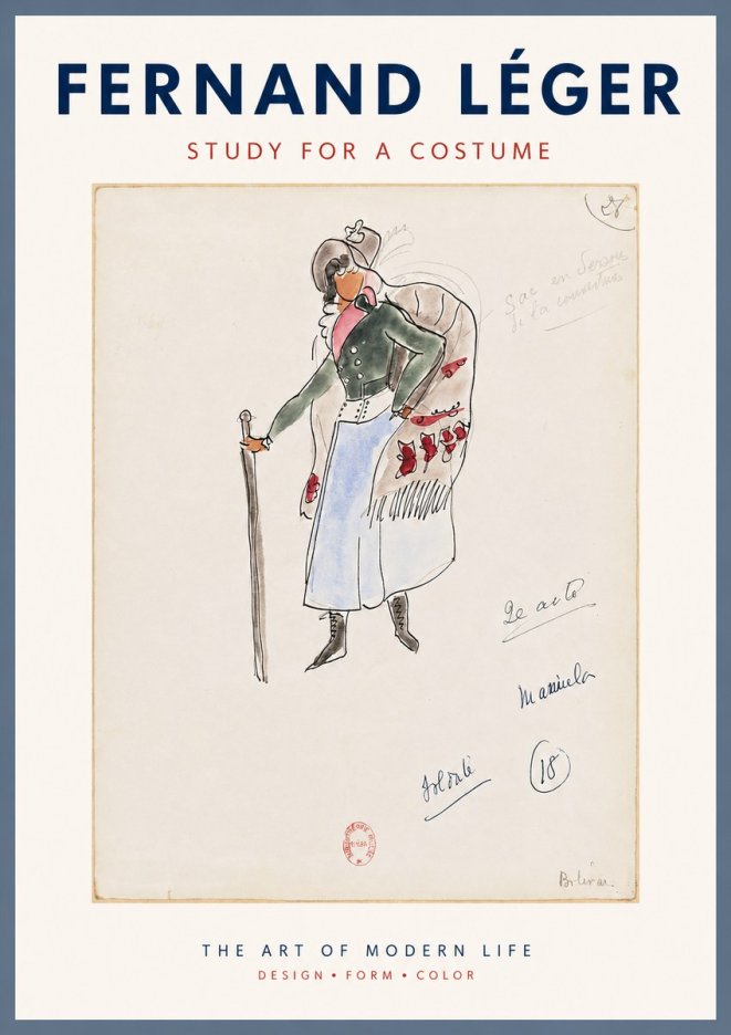 Fernand Léger Study for a Costume No3 - Poster