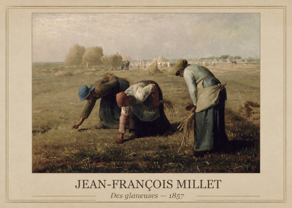 Jean-François Millet Des Glaneuses No1 - Poster