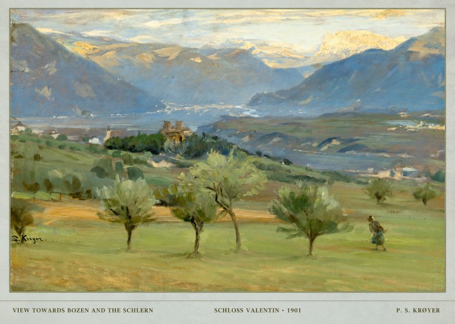P.S. Krøyer View Towards Bozen and the Schlern No5 - Poster