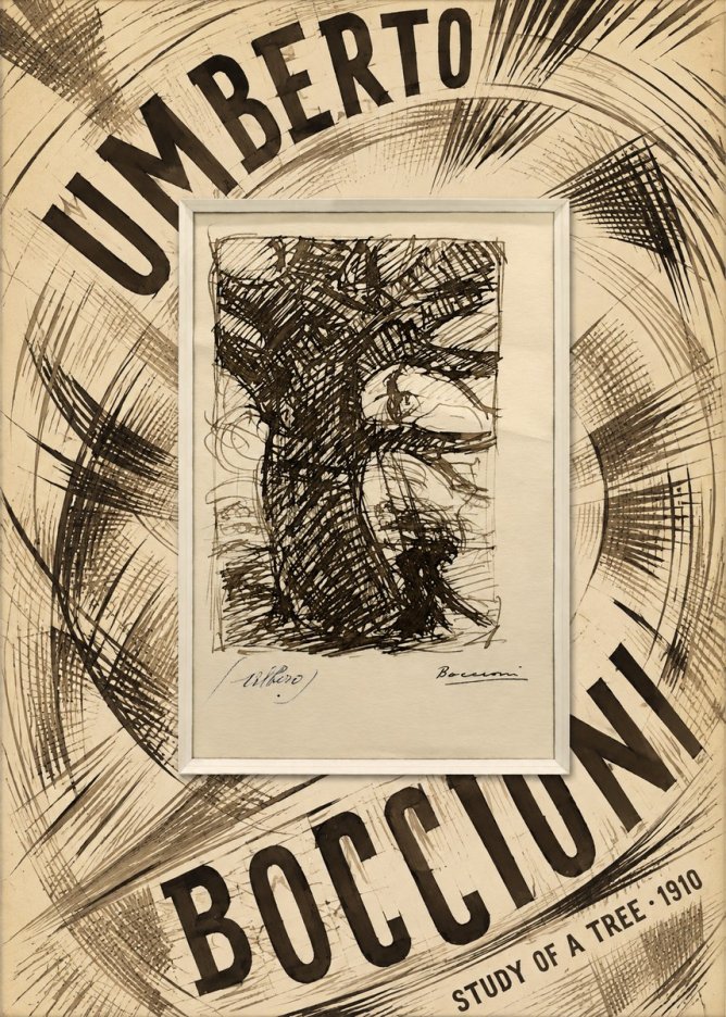 Umberto Boccioni Study of a Tree No6 - Poster