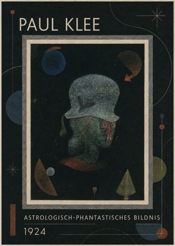 Paul Klee Astrologisch-phantastisches Bildnis No1 - Poster