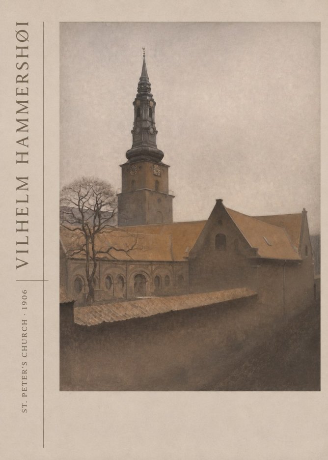 Vilhelm Hammershøi St. Peter's Church No2 - Poster