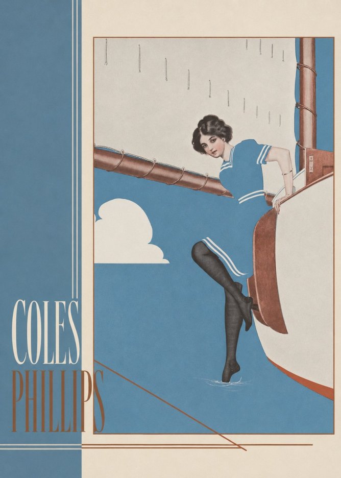 Coles Phillips Woman on a Yacht No2 - Poster