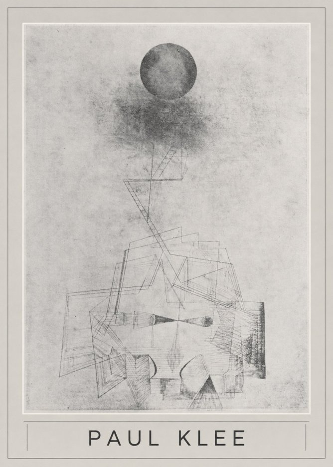 Paul Klee Abstract Study with Sphere and Ladder No5 - Poster