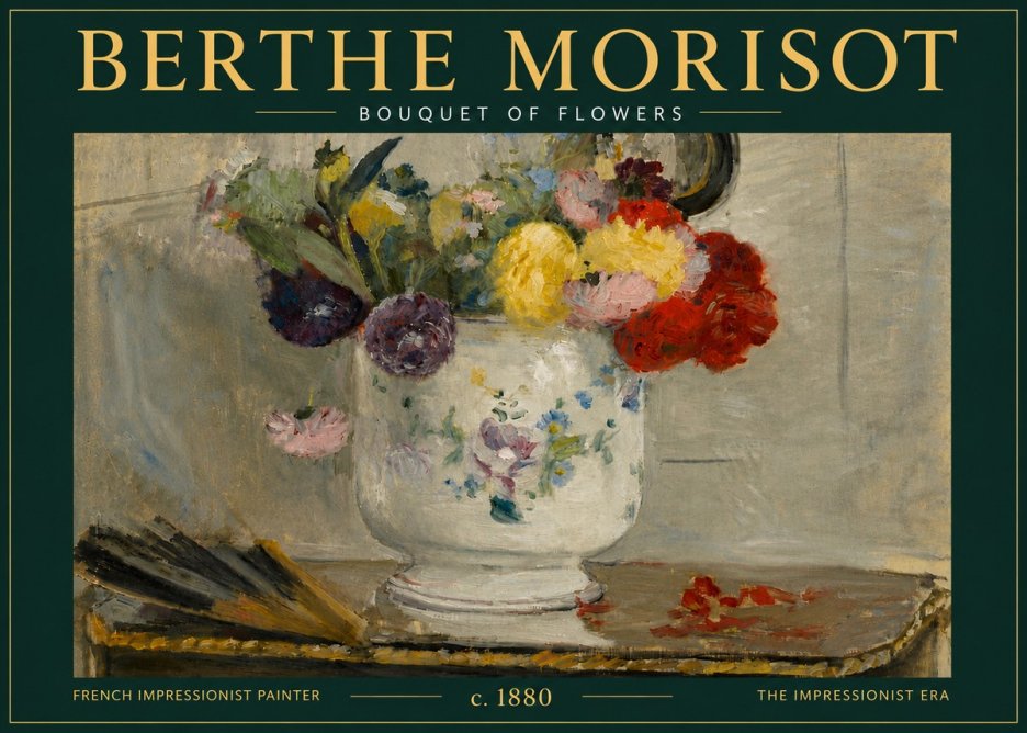 Berthe Morisot Bouquet of Flowers No6 - Poster