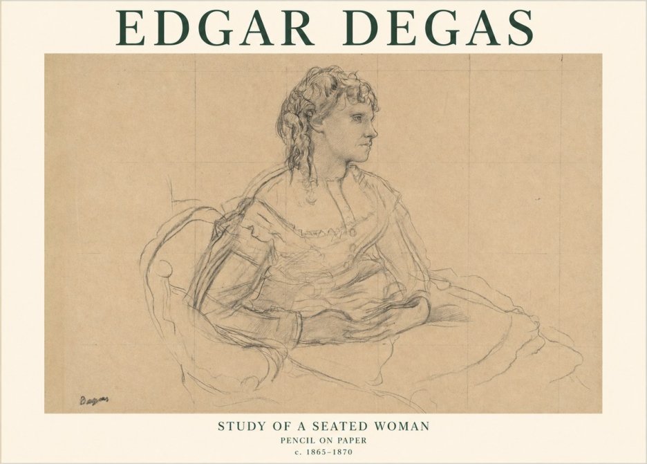 Edgar Degas Study of a Seated Woman No1 - Poster