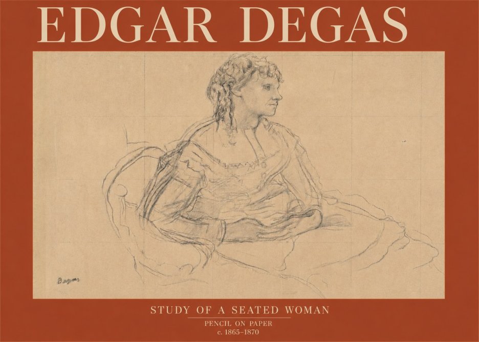 Edgar Degas Study of a Seated Woman No5 - Poster