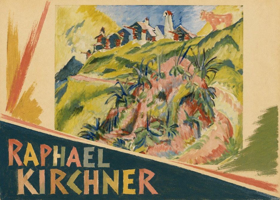 Raphael Kirchner Hillside Dwellings with Alpine Cow No3 - Poster