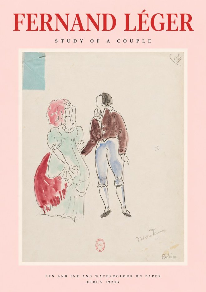 Fernand Léger Study of a Couple No1 - Poster
