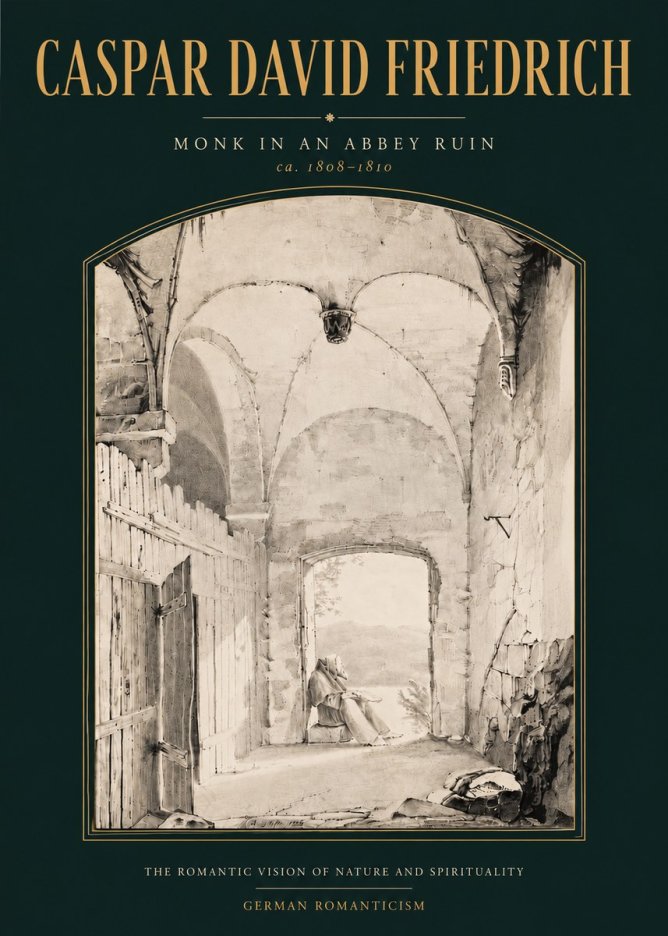 Caspar David Friedrich Monk in an Abbey Ruin No4 - Poster