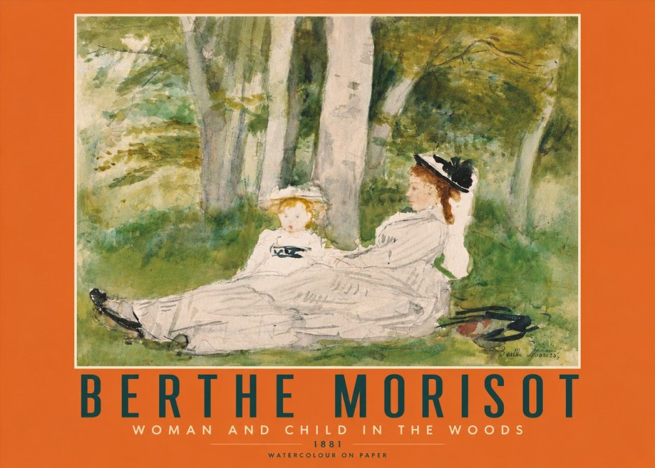 Berthe Morisot Woman and Child in the Woods No4 - Poster