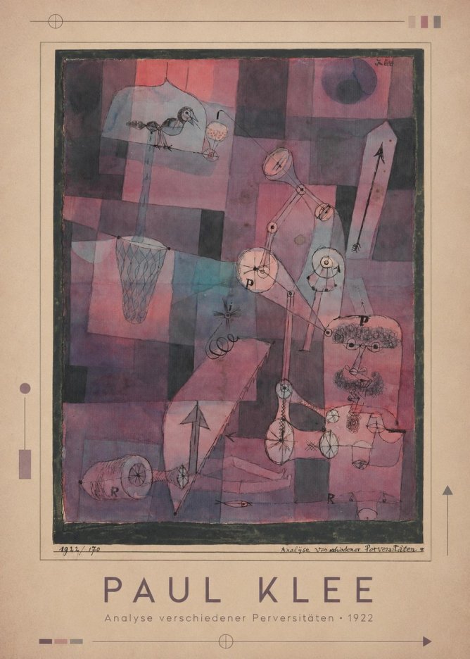 Paul Klee Analyse Verschiedener Perversitäten No2 - Poster