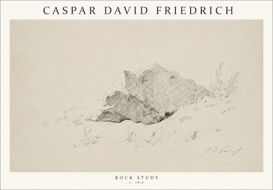Caspar David Friedrich Rock Study No1 - Poster