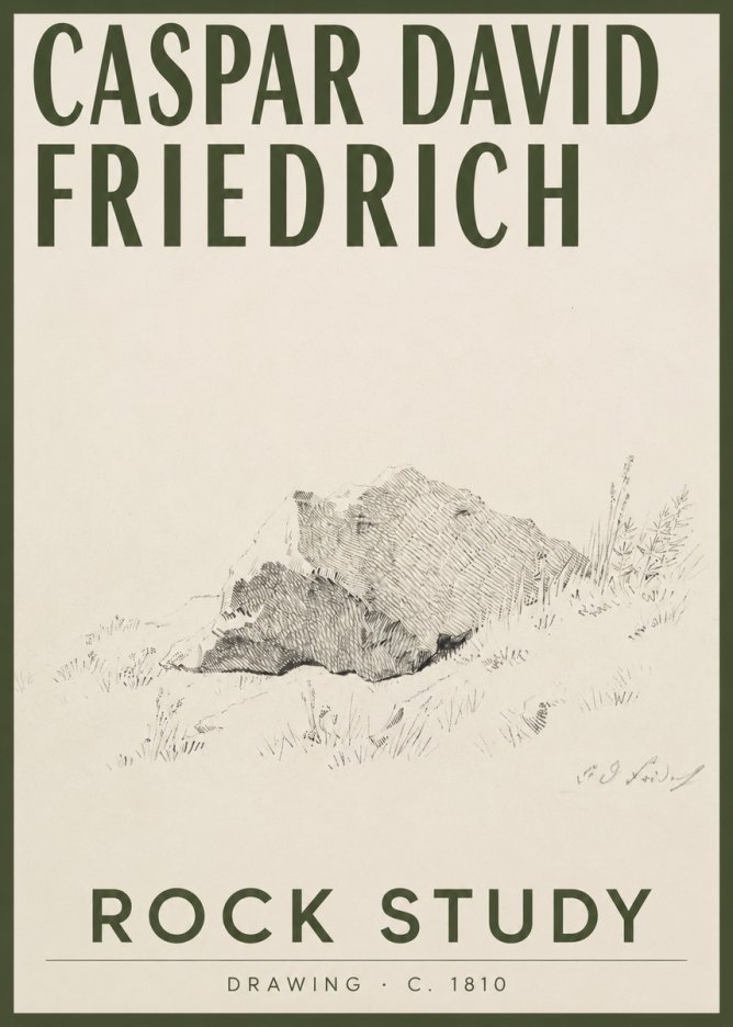 Caspar David Friedrich Rock Study No2 - Poster