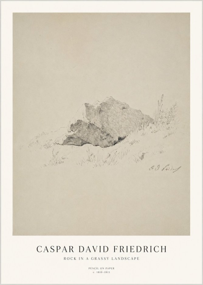 Caspar David Friedrich Rock Study No3 - Poster