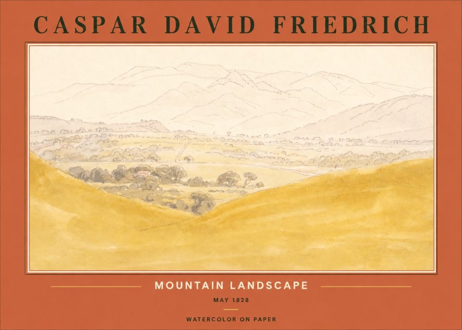 Caspar David Friedrich Mountain Landscape No2 - Poster
