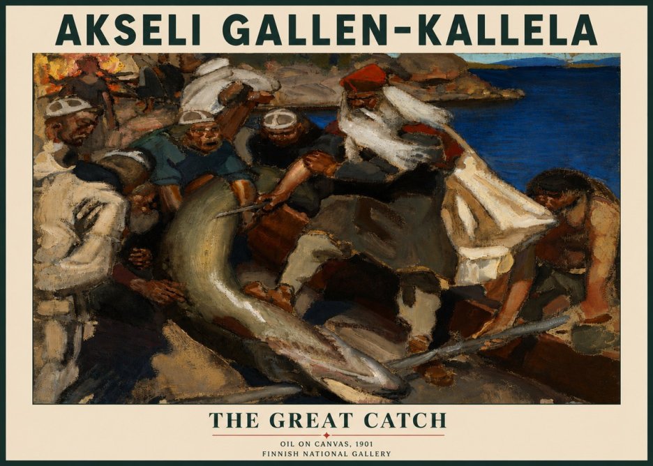 Akseli Gallen-Kallela The Great Catch No3 - Poster