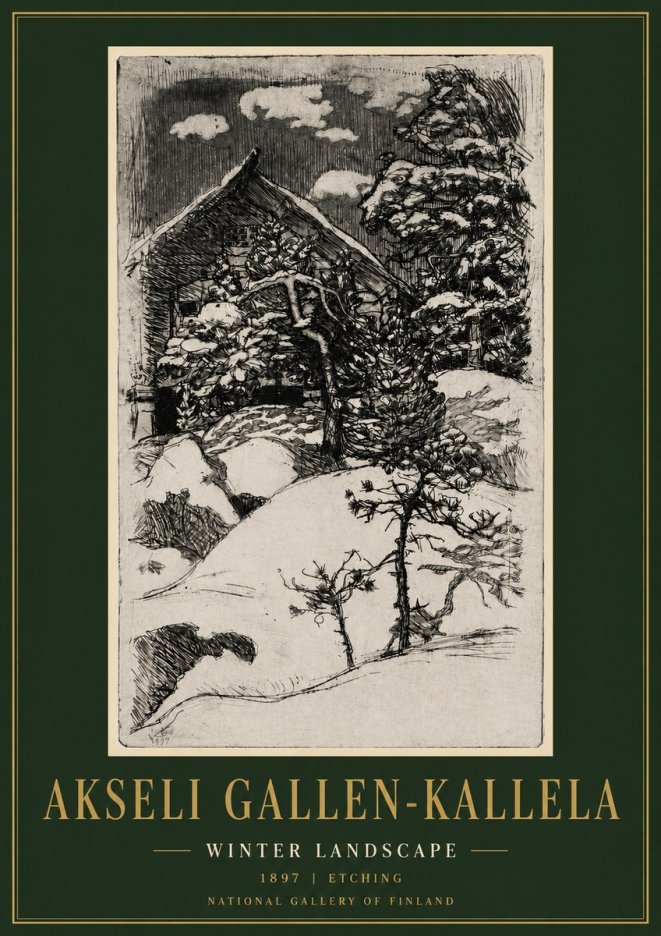 Akseli Gallen-Kallela Winter Landscape I No5 - Poster