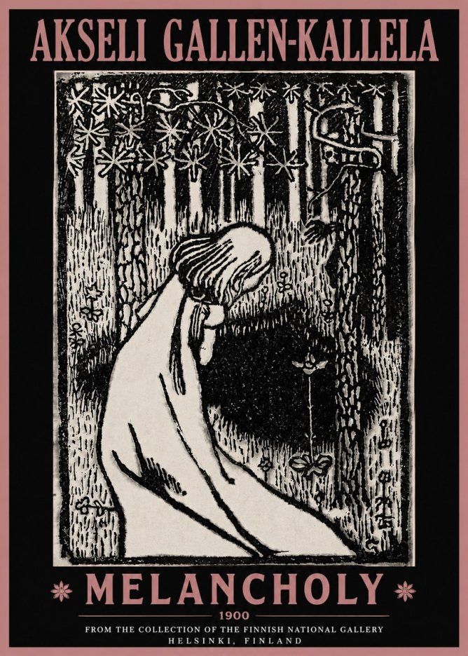 Akseli Gallen-Kallela Melancholy No4 - Poster