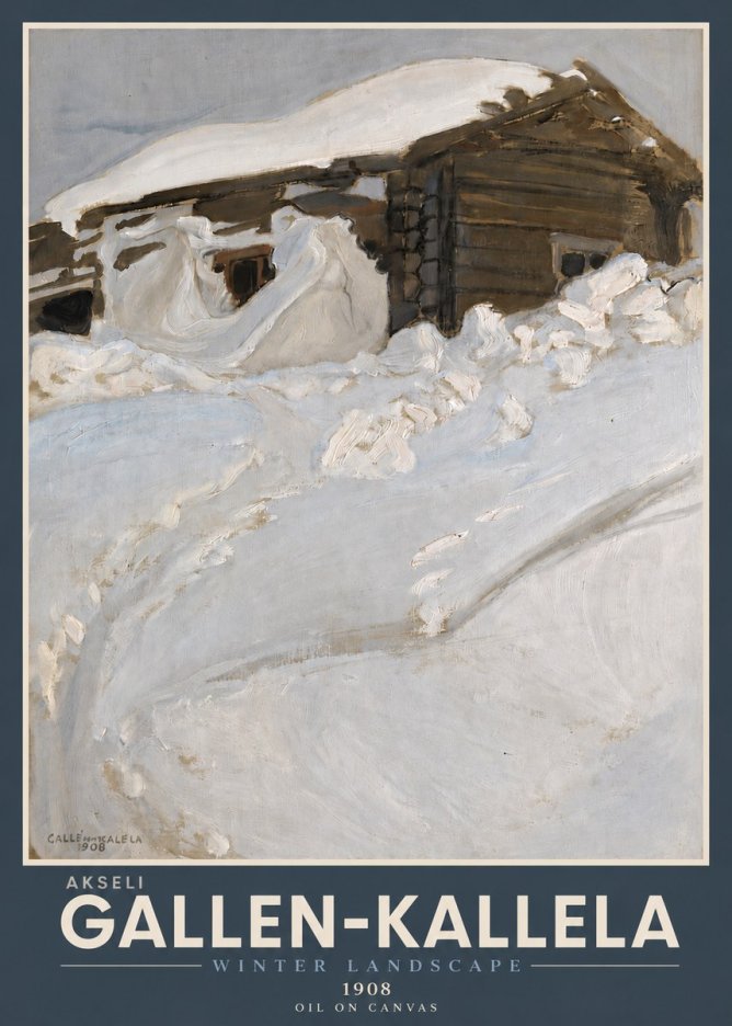 Akseli Gallen-Kallela Winter Landscape II No4 - Poster