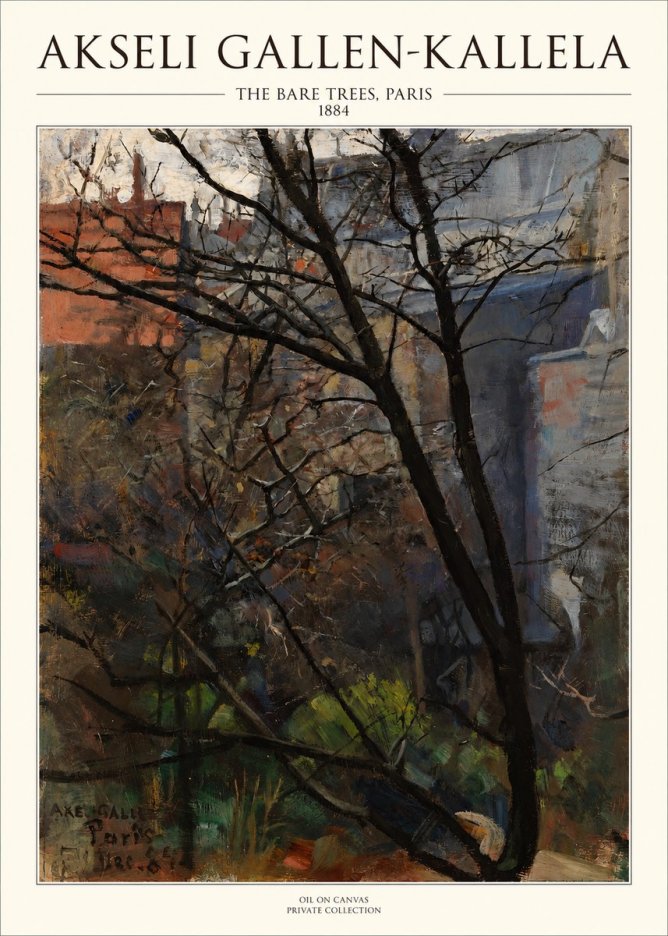 Akseli Gallen-Kallela The Bare Trees, Paris No1 - Poster