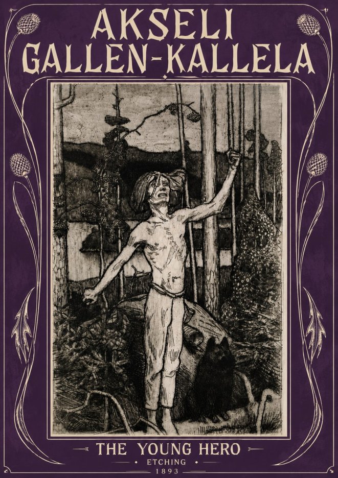 Akseli Gallen-Kallela The Young Hero No5 - Poster