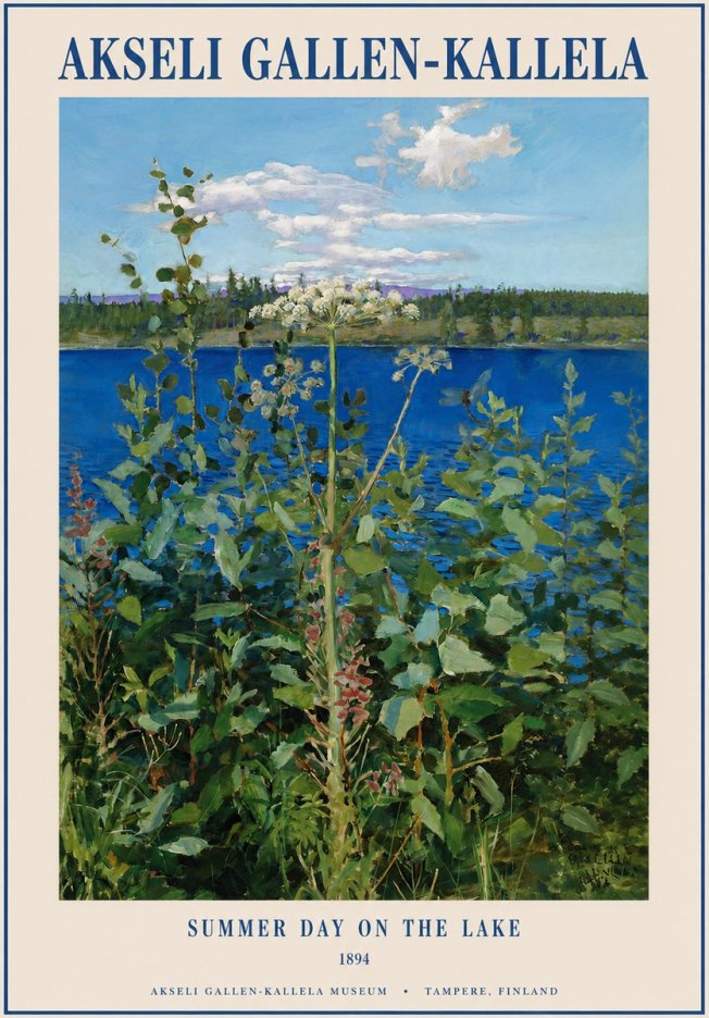 Akseli Gallen-Kallela Summer Day on the Lake No1 - Poster