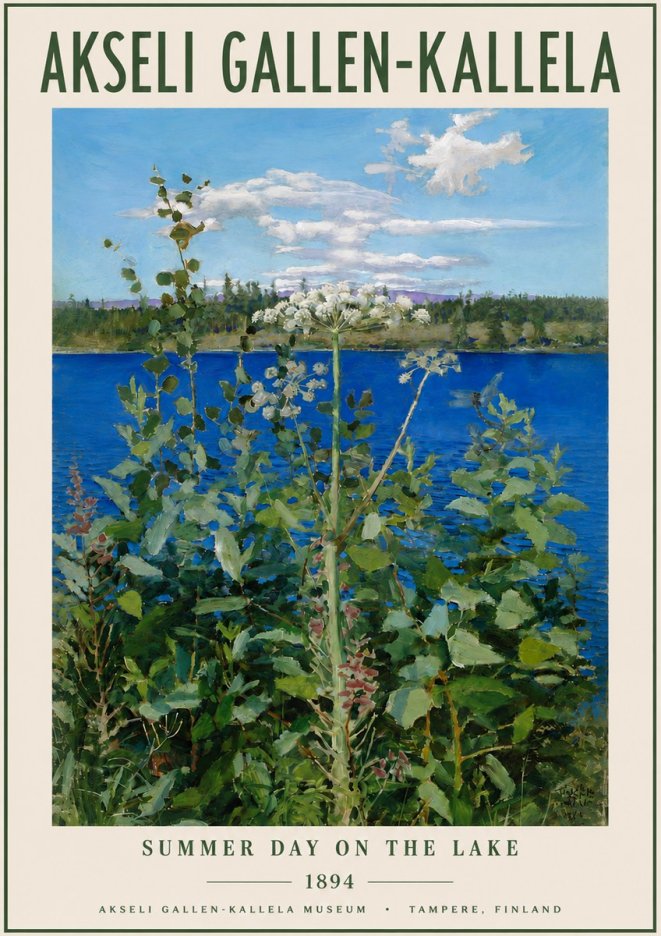 Akseli Gallen-Kallela Summer Day on the Lake No3 - Poster