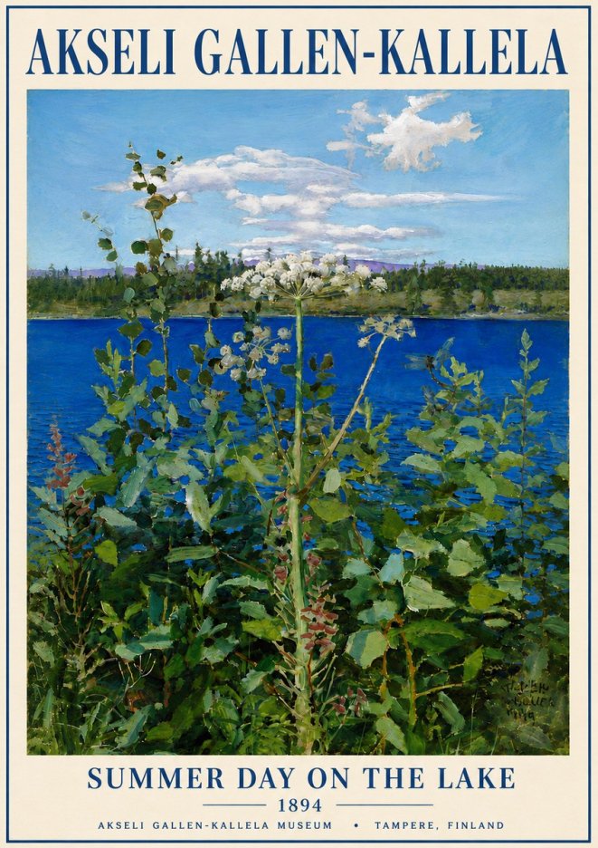 Akseli Gallen-Kallela Summer Day on the Lake No4 - Poster