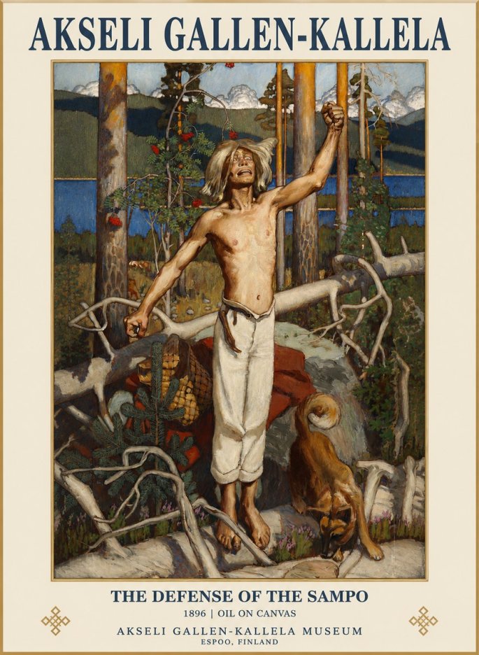 Akseli Gallen-Kallela The Defense of the Sampo No1 - Poster