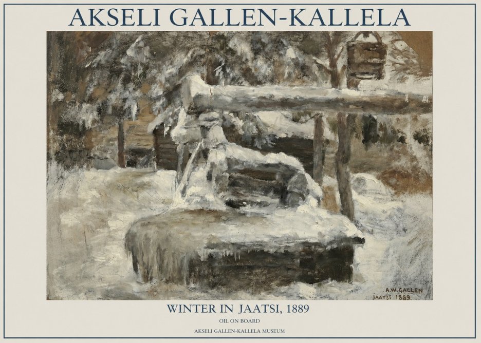 Akseli Gallen-Kallela Winter in Jaatsi, 1889 No1 - Poster