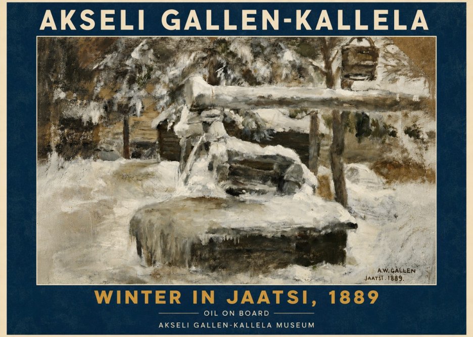 Akseli Gallen-Kallela Winter in Jaatsi, 1889 No5 - Poster