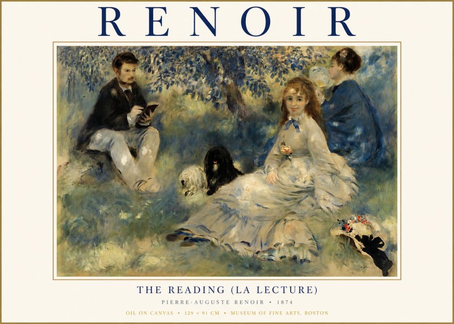 Renoir The Reading (La Lecture) No1 - Poster