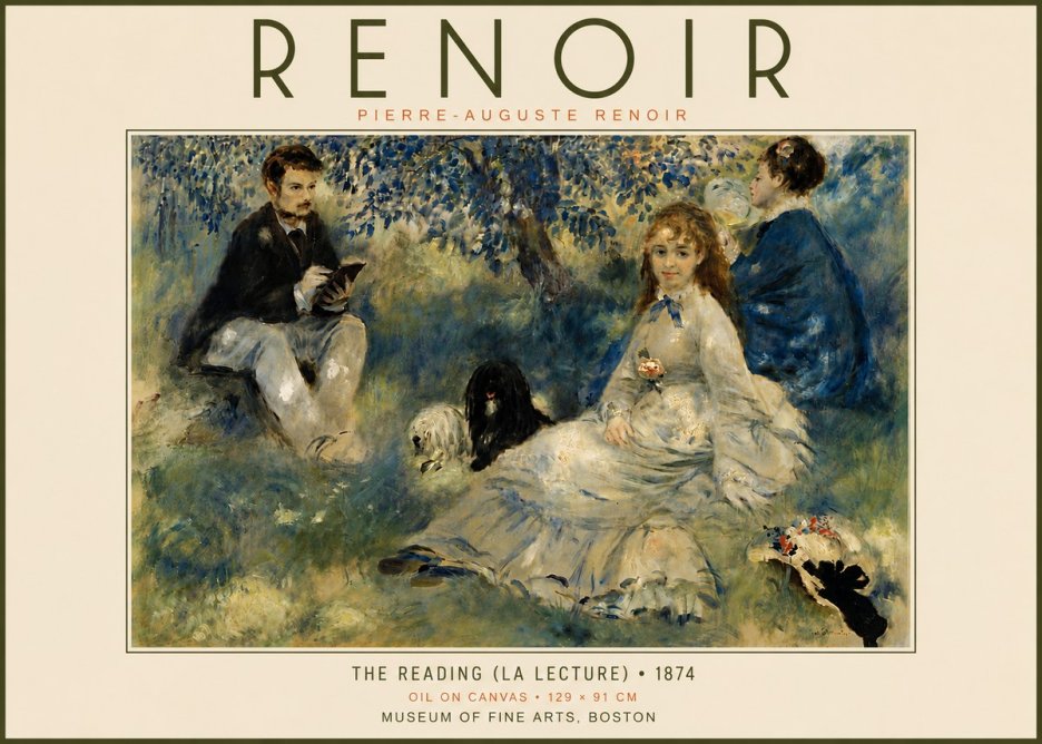Renoir The Reading (La Lecture) No6 - Poster