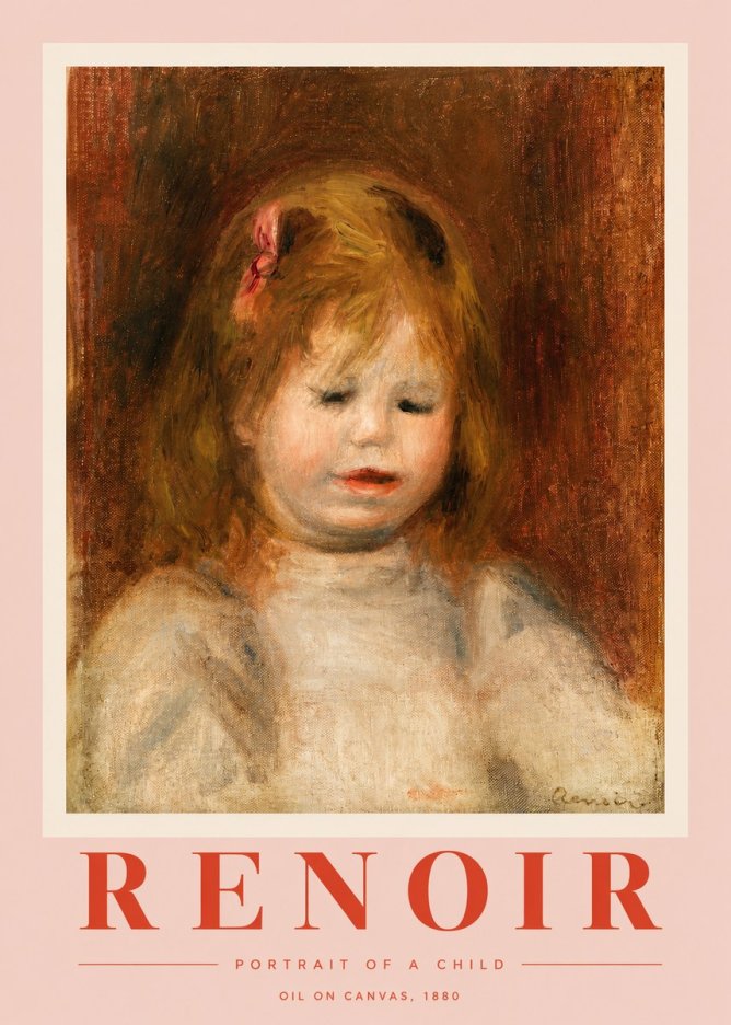 Renoir Portrait of a Child I No2 - Poster