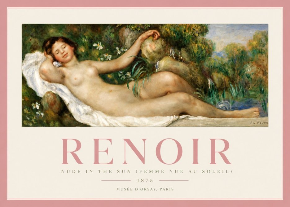 Renoir Nude in the Sun (Femme Nue Au Soleil) No3 - Poster