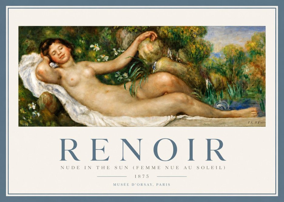 Renoir Nude in the Sun (Femme Nue Au Soleil) No4 - Poster