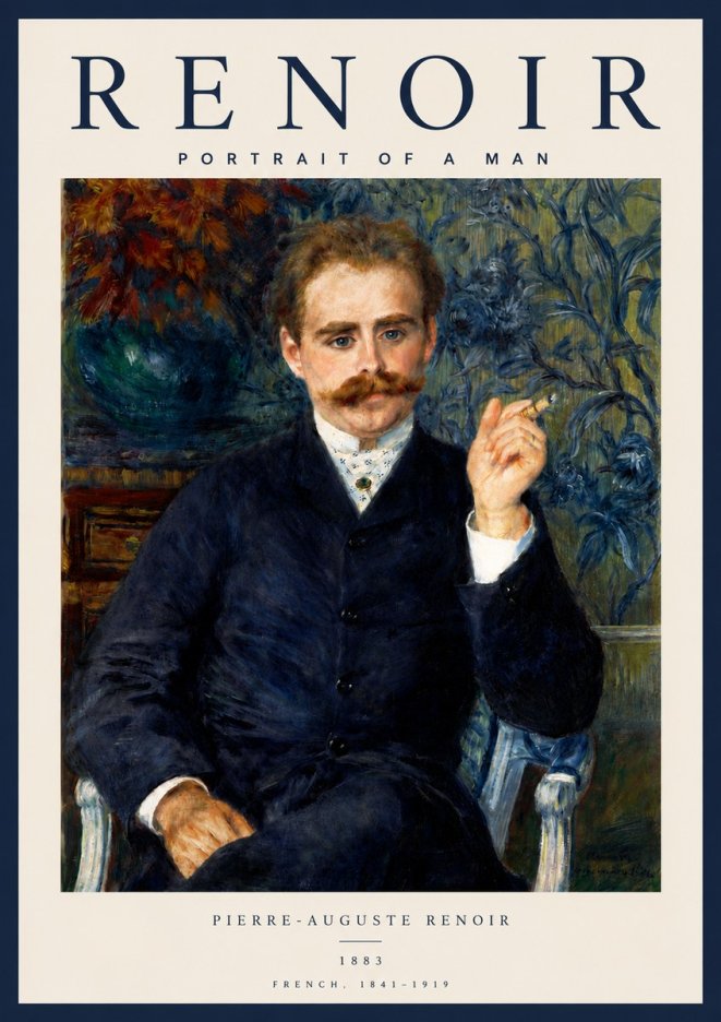 Renoir Portrait of a Man I No4 - Poster