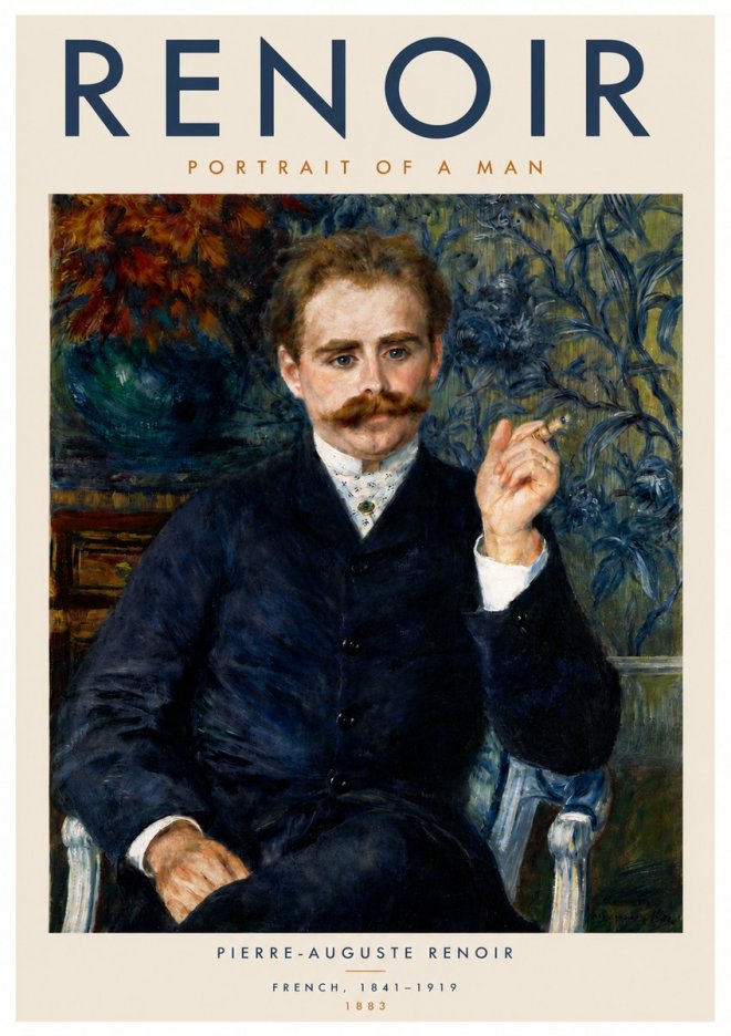 Renoir Portrait of a Man No6 - Poster