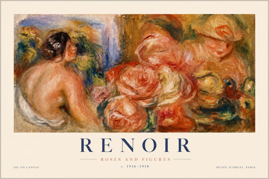 Renoir Roses and Figures No3 - Poster