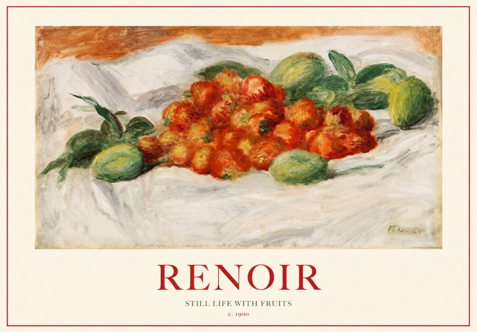 Renoir Still Life with Fruits No1 - Poster