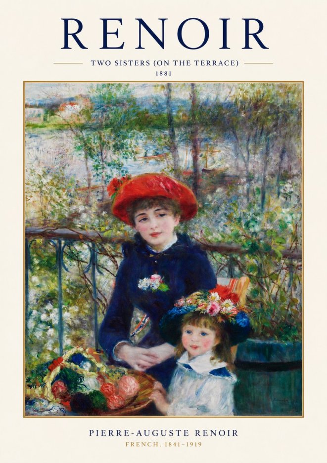 Renoir Two Sisters (on the Terrace) No1 - Poster