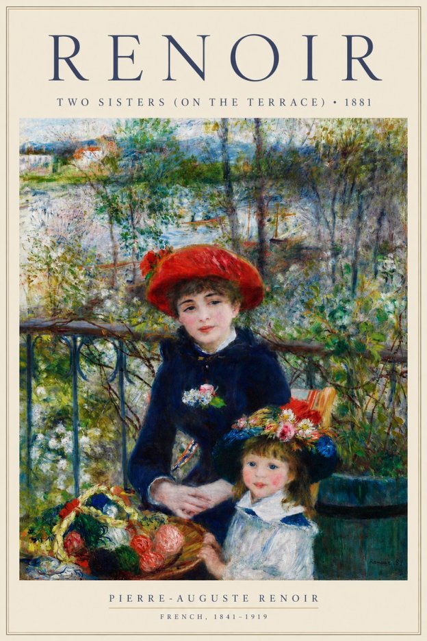 Renoir Two Sisters (on the Terrace) No3 - Poster