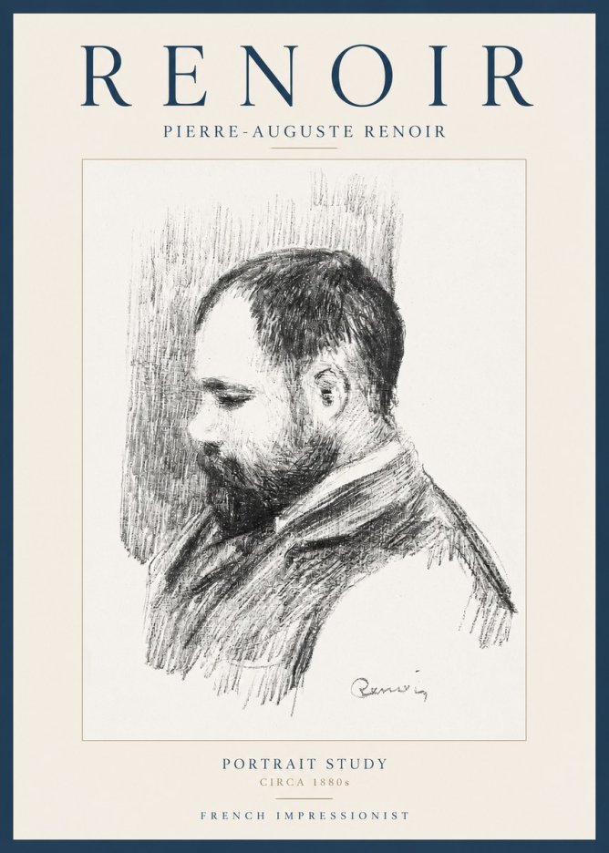 Renoir Portrait Study I No2 - Poster