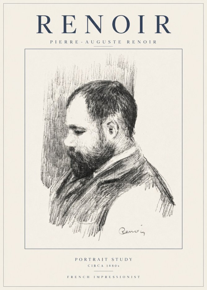 Renoir Portrait Study I No4 - Poster