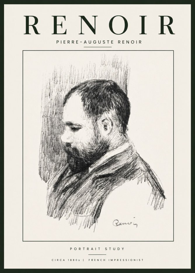Renoir Portrait Study I No6 - Poster