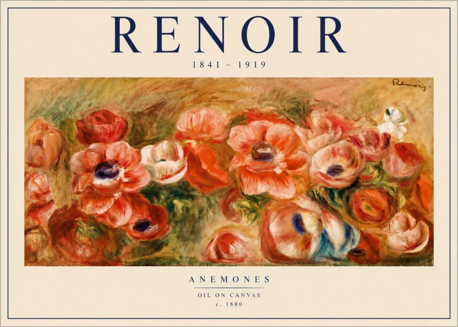 Renoir Anemones No3 - Poster