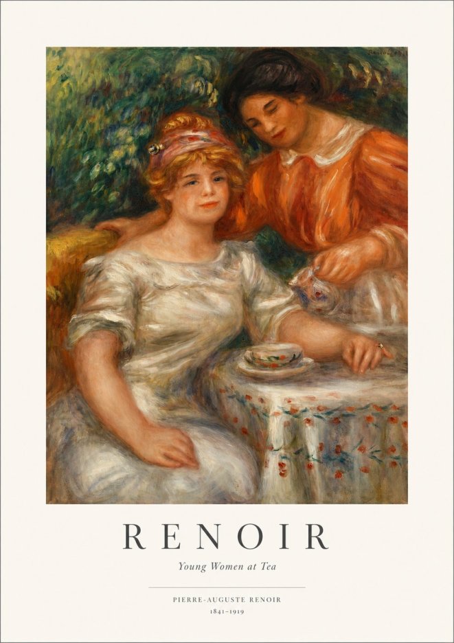 Renoir Young Women at Tea No1 - Poster